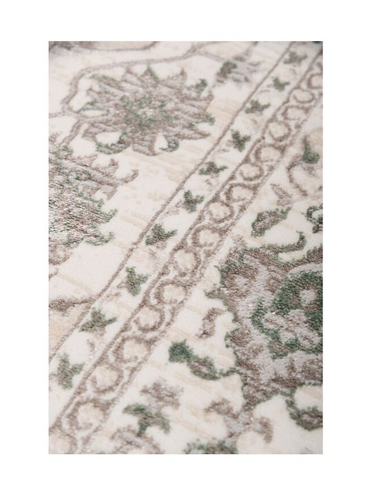 Biokarpet Wohnzimmer Teppich Gossip 9860b Weiß-Grün 240x300