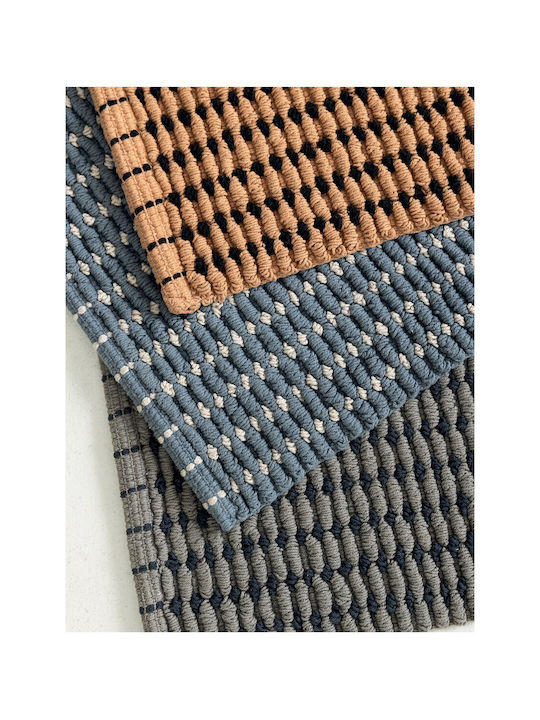 Palamaiki Non-slip Rectangular Summer Cotton Rug Grey 60x120cm