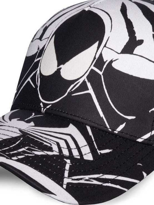 Marvel Spider-man Baseball Cap Black & White All-over-print Ba122372spn