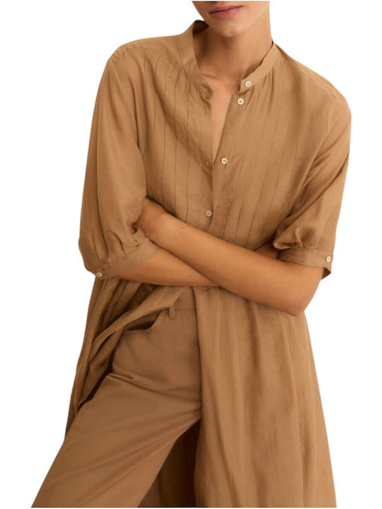 Long Sleeve Women's Shirt Camel