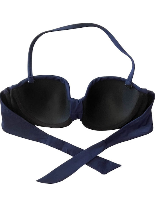 Strapless Bikini Top Μπλε-navy
