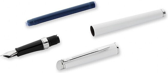 Waterman Hemisphere Stilou Fine Alb cu Cerneală Albă