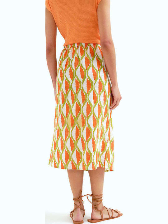 High Waist Midi Skirt Multicolour