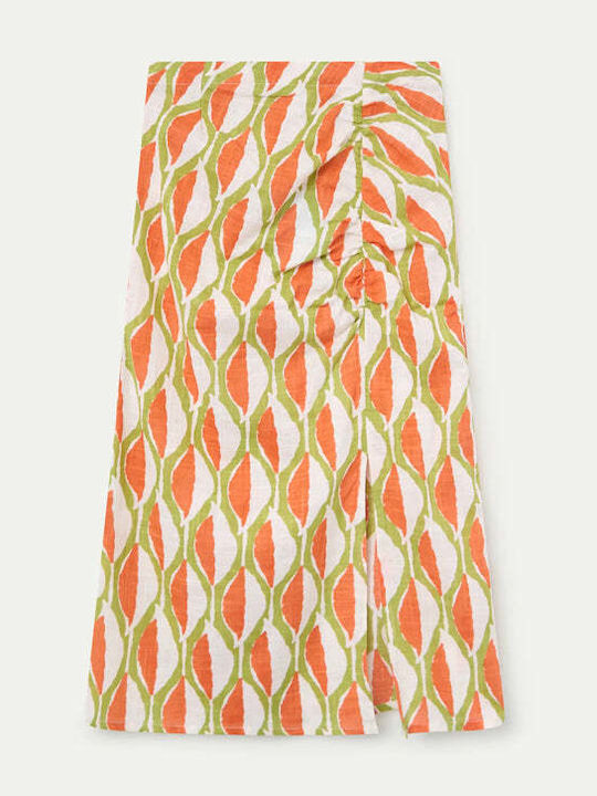 High Waist Midi Skirt Multicolour
