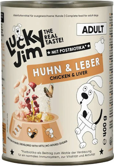 Lucky Jim Adult Wet Dog Food With Chicken Rice And Liver 6x400gr