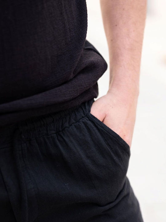 Trousers in Relaxed Fit Black