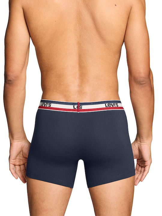 Herren Boxershorts Navy/Grau Melange 2er Pack
