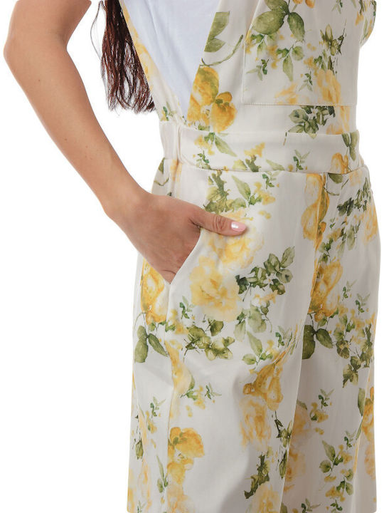 Women's White Dungarees