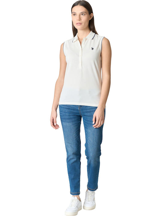 Women's Polo Blouse Bianco Giallo
