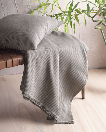 Rythmos Yard Ριχτάρι Τριθέσιου Καναπέ Δύο 'Οψεων Chenille 180x280εκ. Εκρού