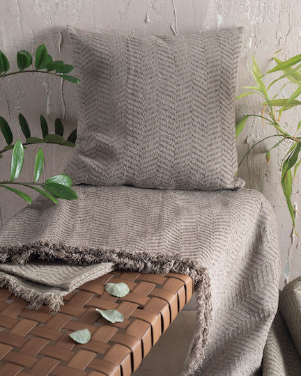 Rythmos Yard Ριχτάρι Τριθέσιου Καναπέ Δύο 'Οψεων Chenille 180x280εκ. Εκρού