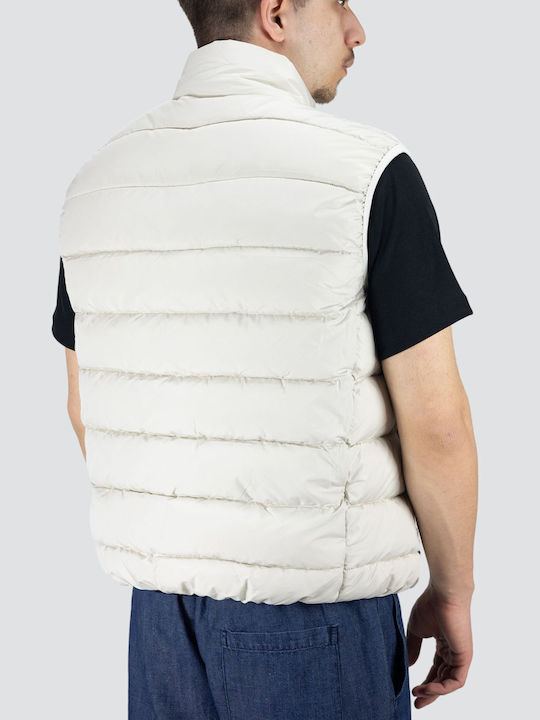 Ärmelloses Puffer Jacke Beige