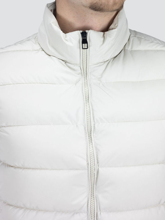 Ärmelloses Puffer Jacke Beige