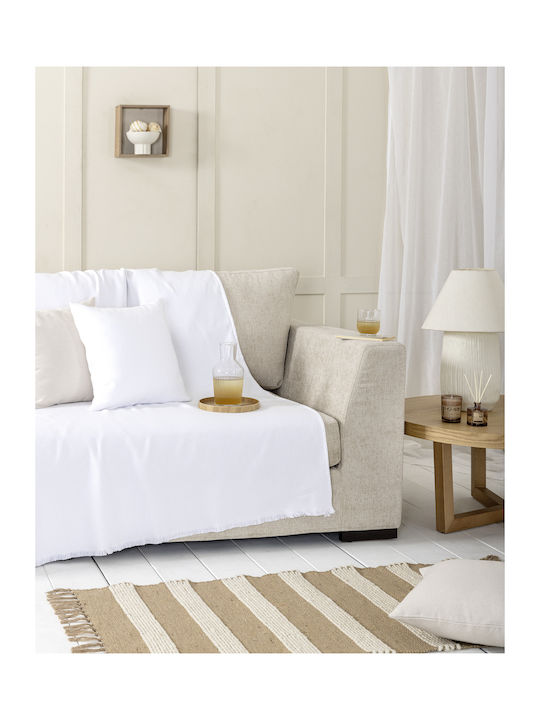 Nima Ριχτάρι Τριθέσιου Καναπέ Chenille 180x300εκ. White