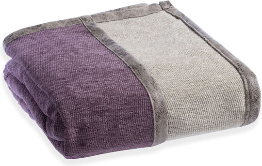 Nef-Nef Homeware New Tanger Τετραθέσιου Καναπέ Δύο 'Οψεων Π180xΜ350cm Purple/ecru