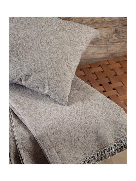 Rythmos Ivy Zweisitzer-Sofa Überwurf Zwei Seiten Jacquard 180x240cm Blau