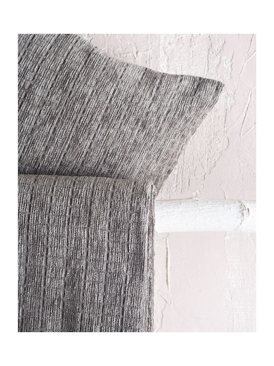 Rythmos Corvet Ριχτάρι Πολυθρόνας Δύο 'Οψεων Chenille 180x160εκ. Γκρί 117-191-3028