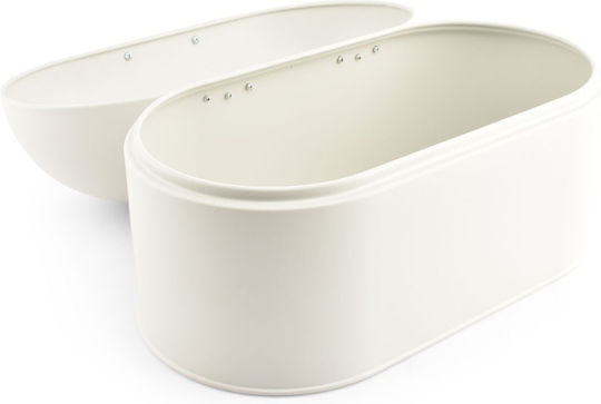 Ona Fresh Cutie de Pâine cu Capac Metalică Gri 33.5x18x21.5cm