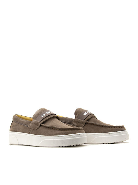 Suede Men's Loafers in Brown Colour