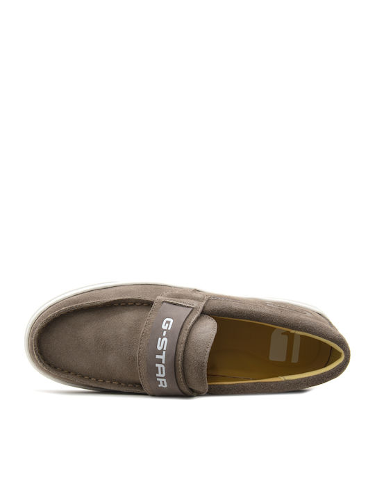 Suede Men's Loafers in Brown Colour