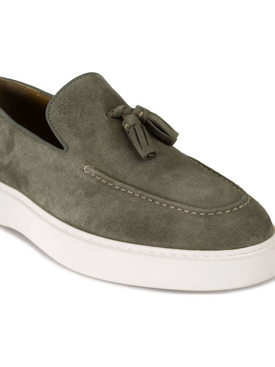 Men's Moccasins in Green Colour