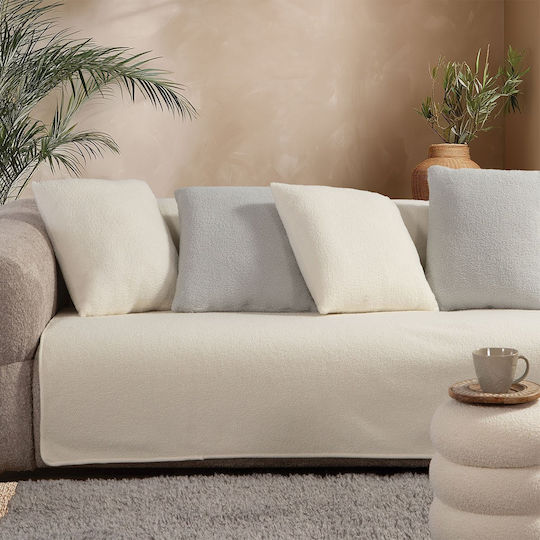 Nef-Nef Homeware Breda Τριθέσιου Καναπέ Π180xΜ300cm Ecru