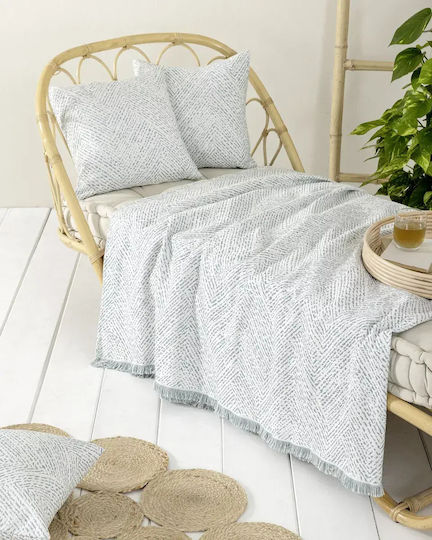 Nima Aria Ριχτάρι Τετραθέσιου Καναπέ Chenille 180x350εκ. Γκρι