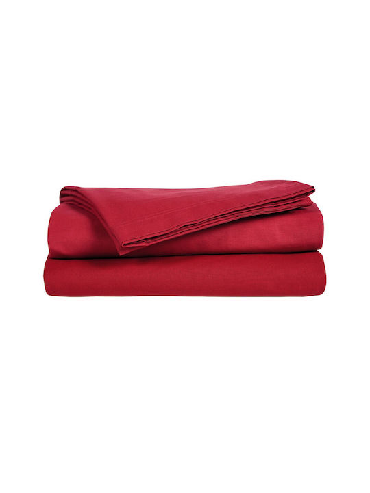 Das Home Sheet Semi Double with Elastic 120x200+35cm. 1014 Bordeaux
