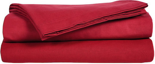 Das Home Sheet Semi Double with Elastic 120x200+35cm. 1014 Bordeaux