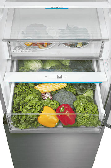 Midea 400лт В186xШ59.9xД68.8см. Inox MDRB548MIC46P