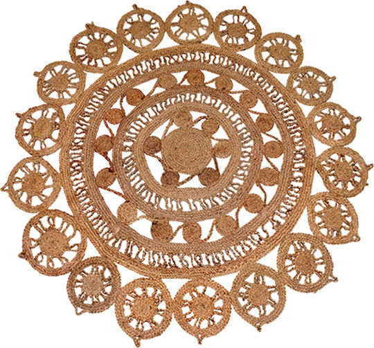 Klonaras Piemonte Χειροποίητο Καλοκαιρινό από Γιούτα Φ150cm Rust Klonaras Piemonte Χειροποίητο Καλοκαιρινό από Γιούτα Φ150cm Rust