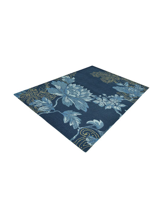 Wedgwood BC291520 Χειροποίητο Μάλλινο 200x280cm Blue Fabled Floral Navy