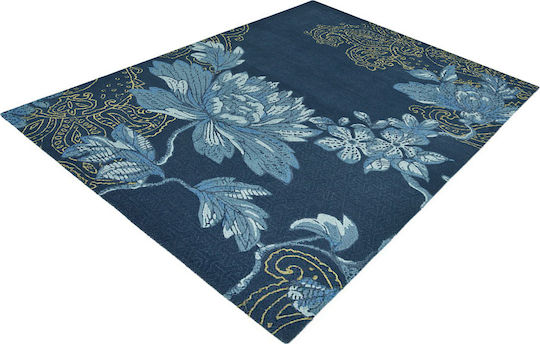 Wedgwood BC291520 Χειροποίητο Μάλλινο 200x280cm Blue Fabled Floral Navy