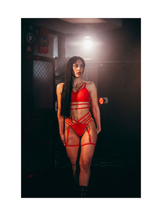 Kostüm Rotes Bustier Für Pole Dance