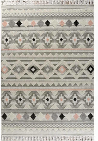 Tzikas Carpets Tenerife 54098-255 Pentru exterior cu franjuri ROZ