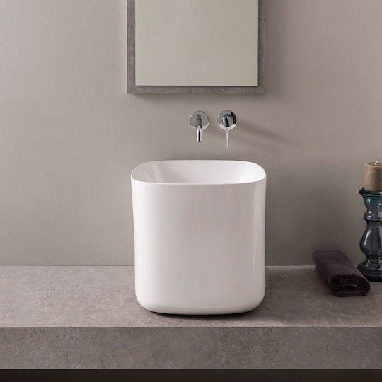 Scarabeo Diva 45 +5503-300 Countertop with Sink L44xW39xH63.5cm White