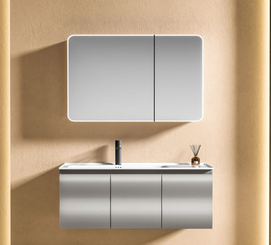 Σετ Μπανιου Hera 100cm Χρ.light Grey Πολυαιθυλενιο Hdpe High Density