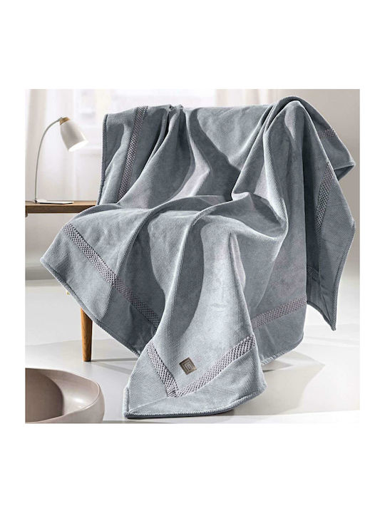 Guy Laroche Rubicon Four-Seater Sofa Throw 170x350cm Silver