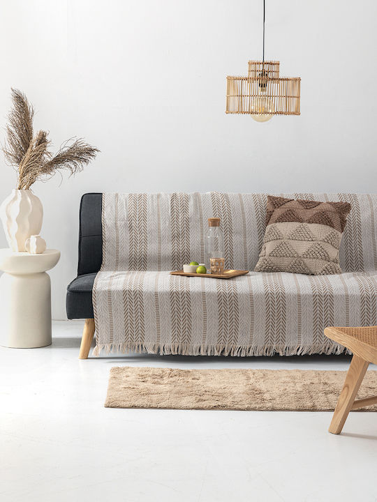 Palamaiki Armchair Throw 180x180cm Beige