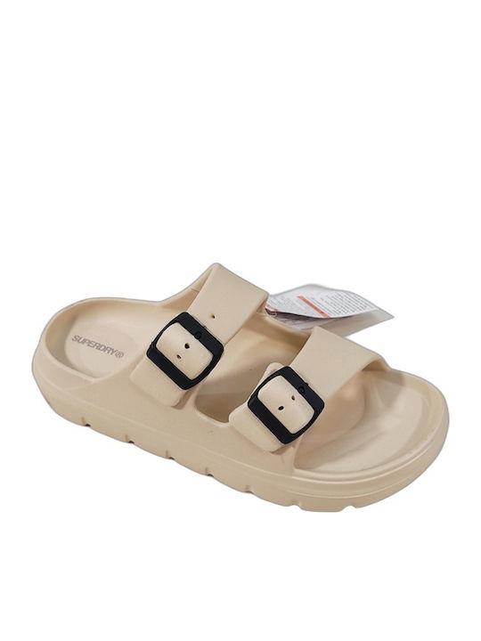 Γυναικεία Ανατομικά Σανδάλια Flatforms Μπεζ