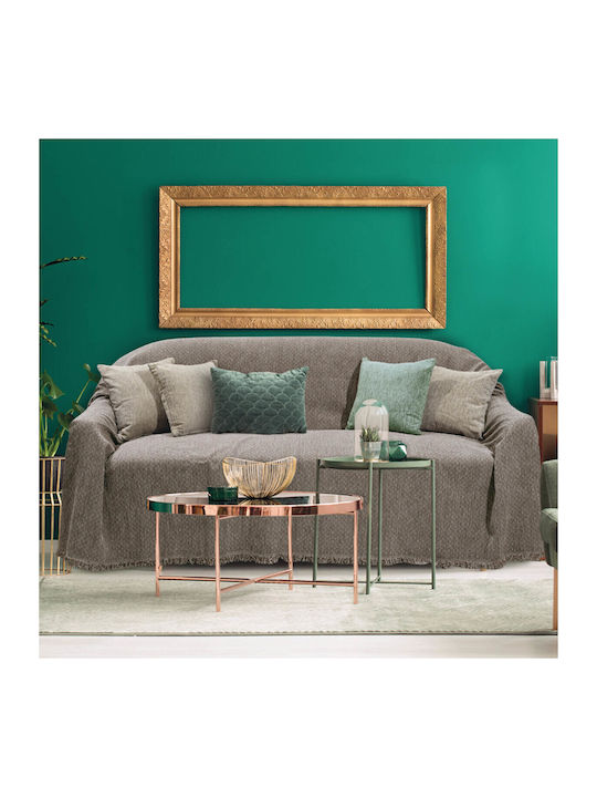 Das Home 0170 Покривка За Триместен Диван Шенил 180x300см Бежова