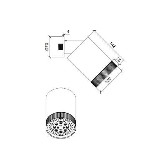 Almar Round Showerhead 10cm