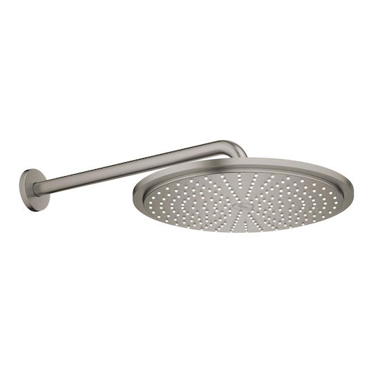 Grohe Cosmopolitan 310 Στρογγυλή Κεφαλή Ντουζ 31cm με Βραχίονα 38cm Brushed Hard Graphite