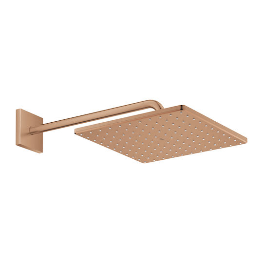 Grohe Rainshower Cosmopolitan 310 Pătrat Cap de duș 31x31cm cu braț 42.2cm Brushed Warm Sunset