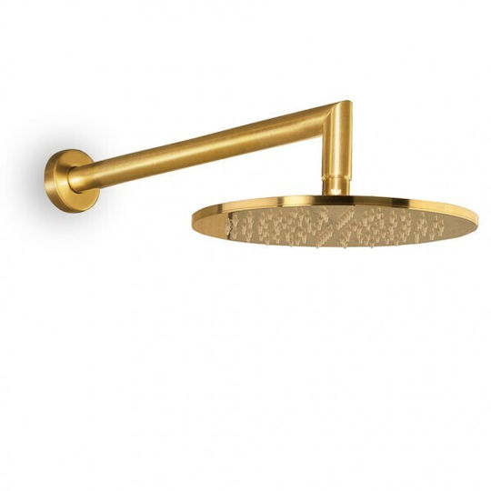 Armando Vicario Rotund Cap de duș 25cm cu braț Aur periat