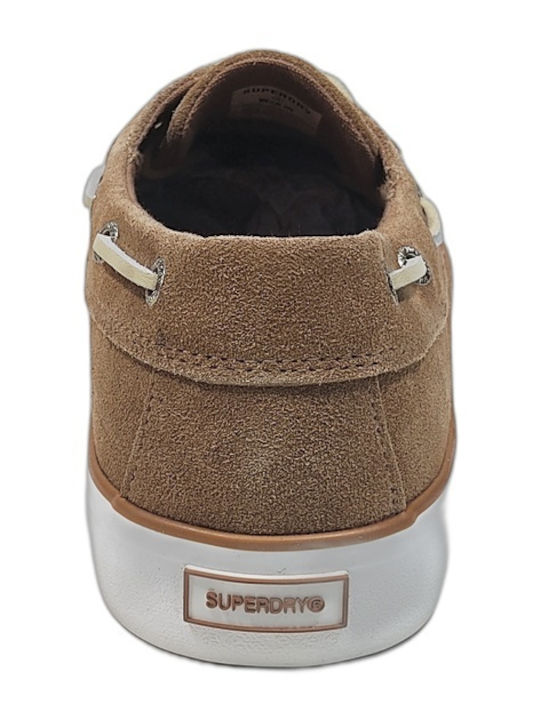 Suede Herren Bootsschuhe in Beigem Farbton