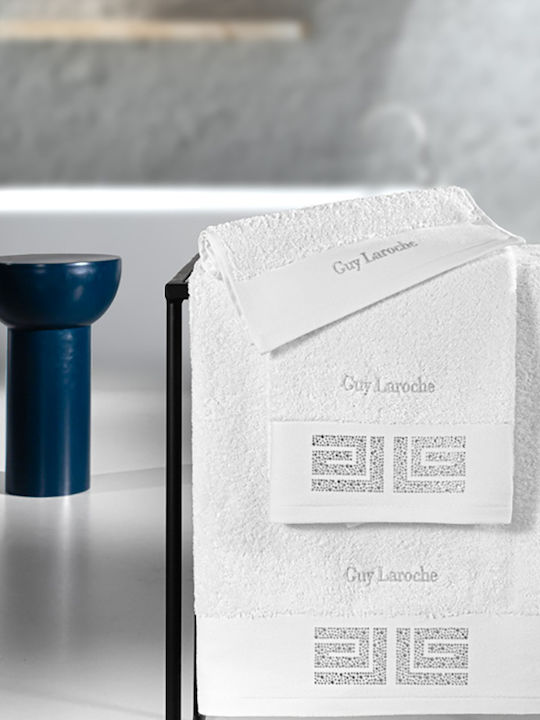 Guy Laroche Bath Towel Set 3pcs Marlen White Weight 500gr/m²