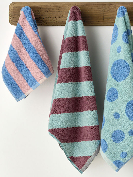 Kentia Face Towel Listra 50x90cm Turquoise Weight 550gr/m²