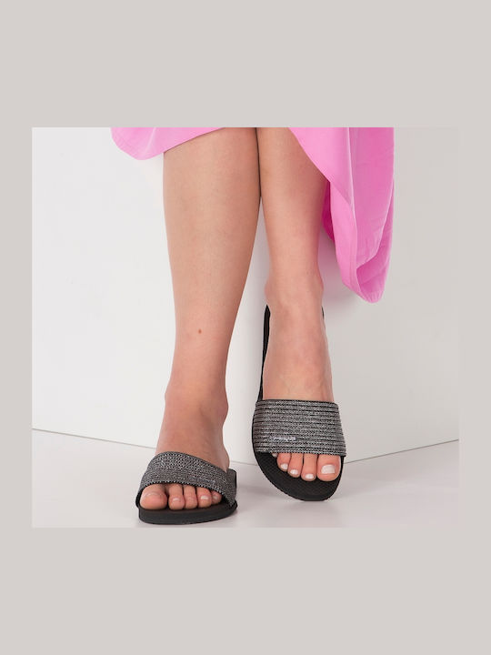 You Malta Women's Slides Metallic Black