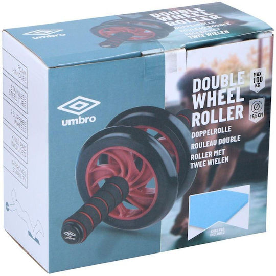 Umbro GSP-268590 Rad Bauchmuskeltrainingsgeräte Rot mit Matte für die Knie